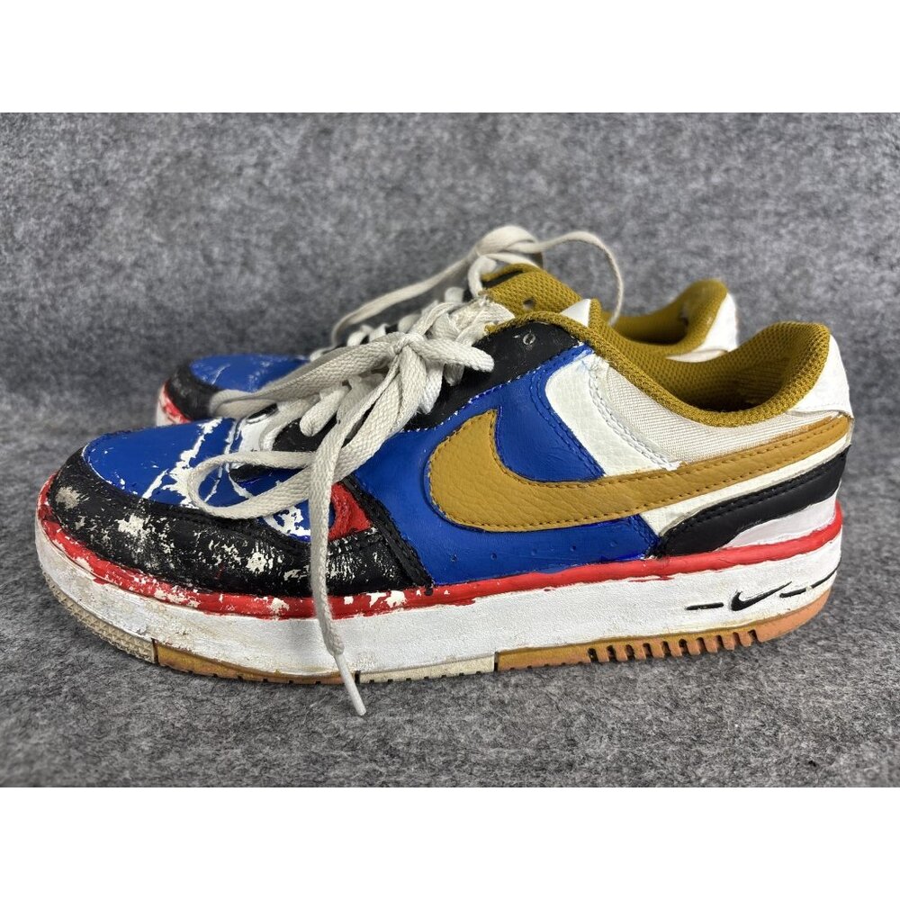 Nike Dunk Low‎ GS Shoes Womens Size 8 Custom Painted Art DX9176-105